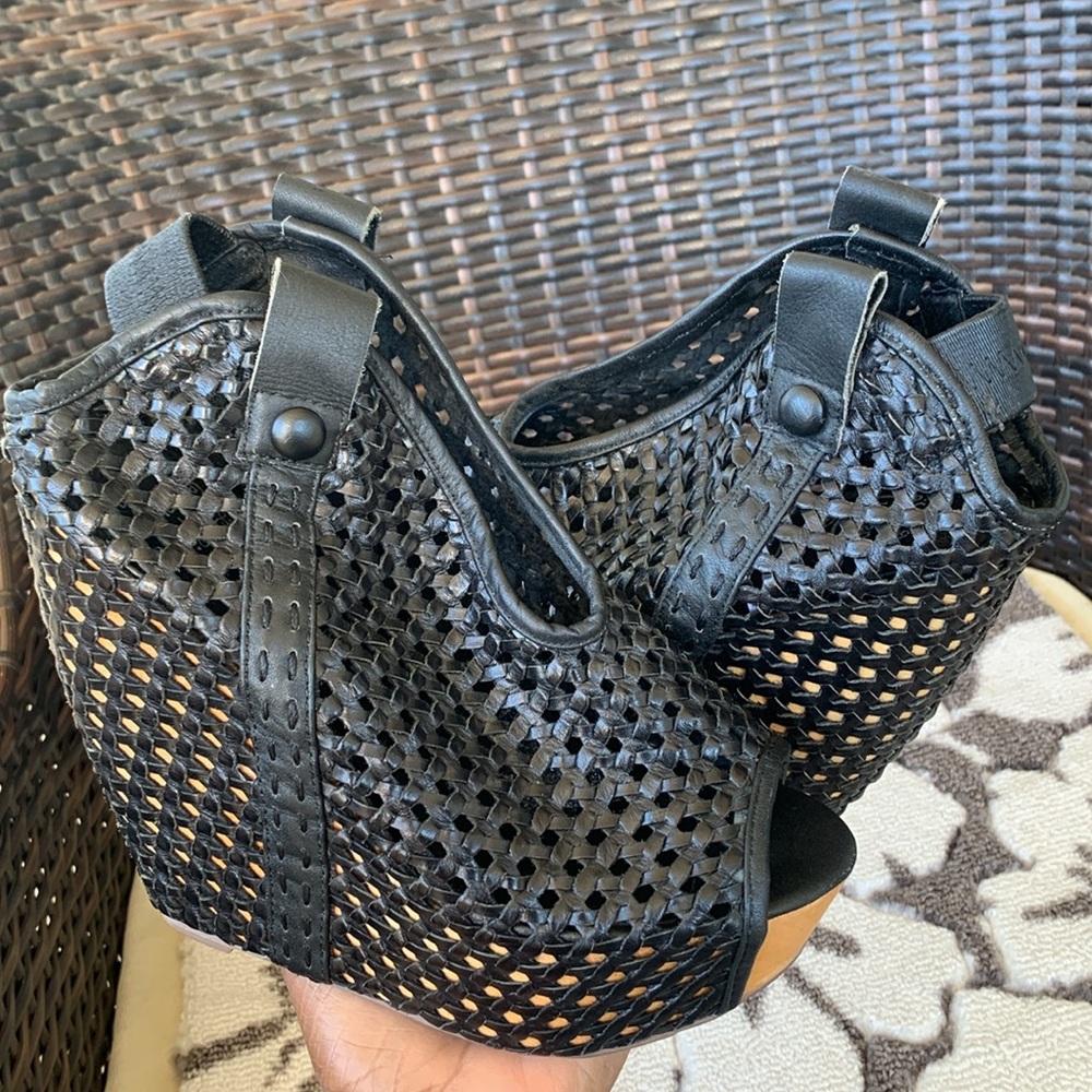 Jeffery Campbell Black Kelsey Women’s Wedge Heel - Picture 13 of 16